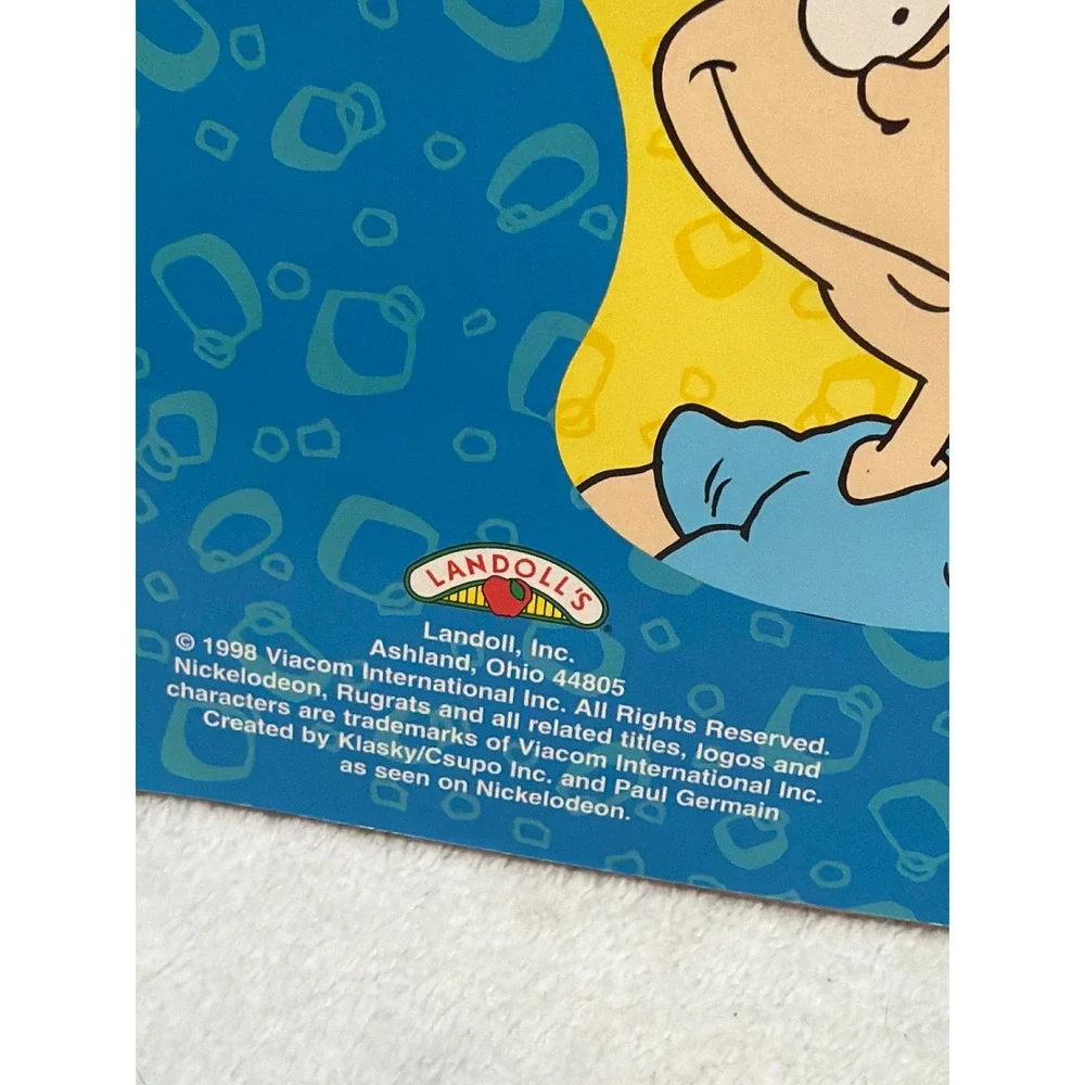NEW Landoll Rugrats Activity Tablet Kids Blue Vintage 1998 Nickelodeon Puzzles